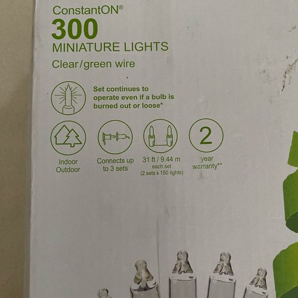 300ct clear incandescent christmas lights - Picture 2 of 3